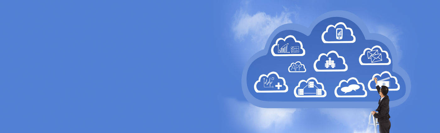 Iconosde Nube Para Portada De Linkedin. Fondo de pantalla