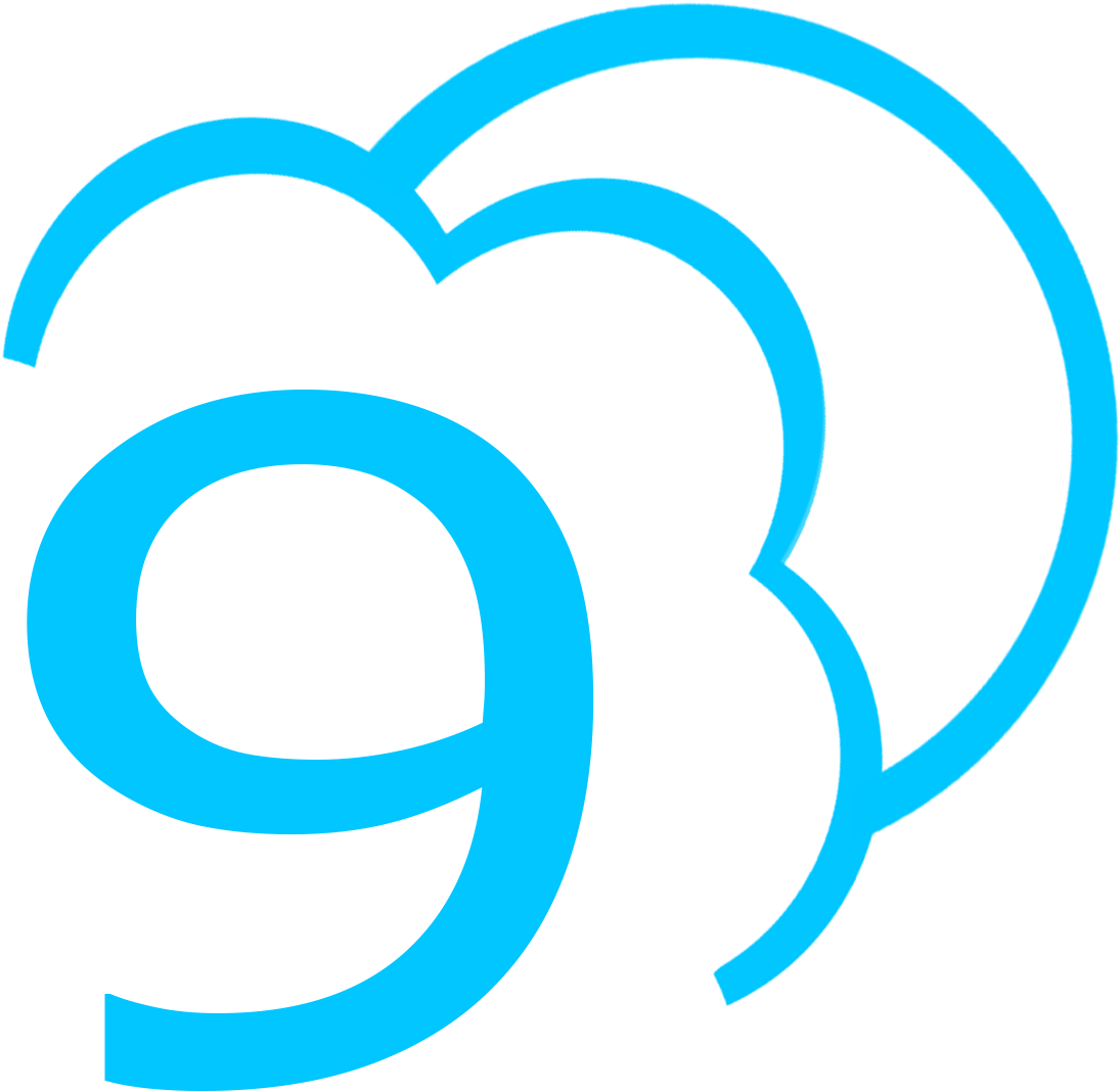 Cloud Logo Design Blue PNG