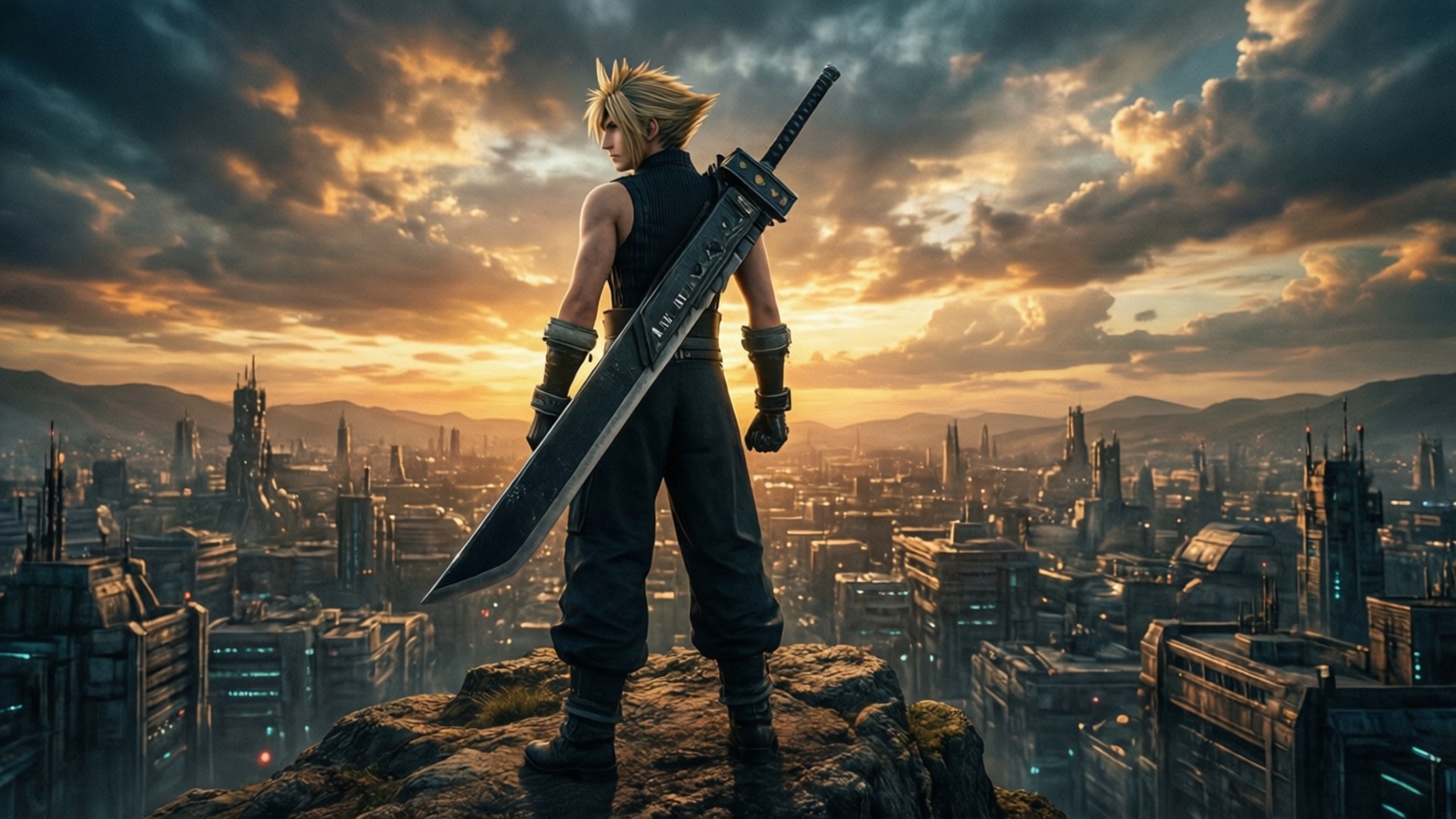 Cloud Overlooking Midgar Taustakuvat