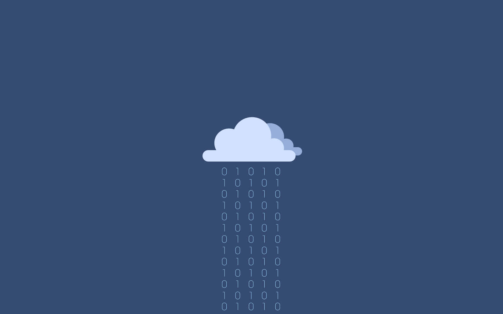 Cloud Raining Binary Minimal Background Wallpaper