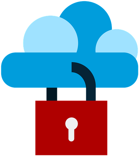 Cloud Security Lock Icon PNG