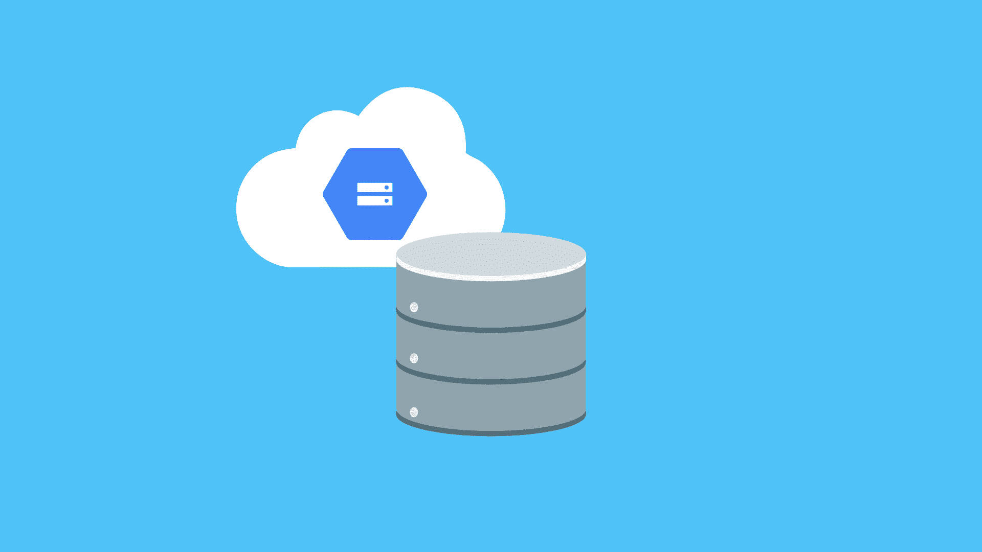 Cloud Storage Database Simple Illustration Wallpaper