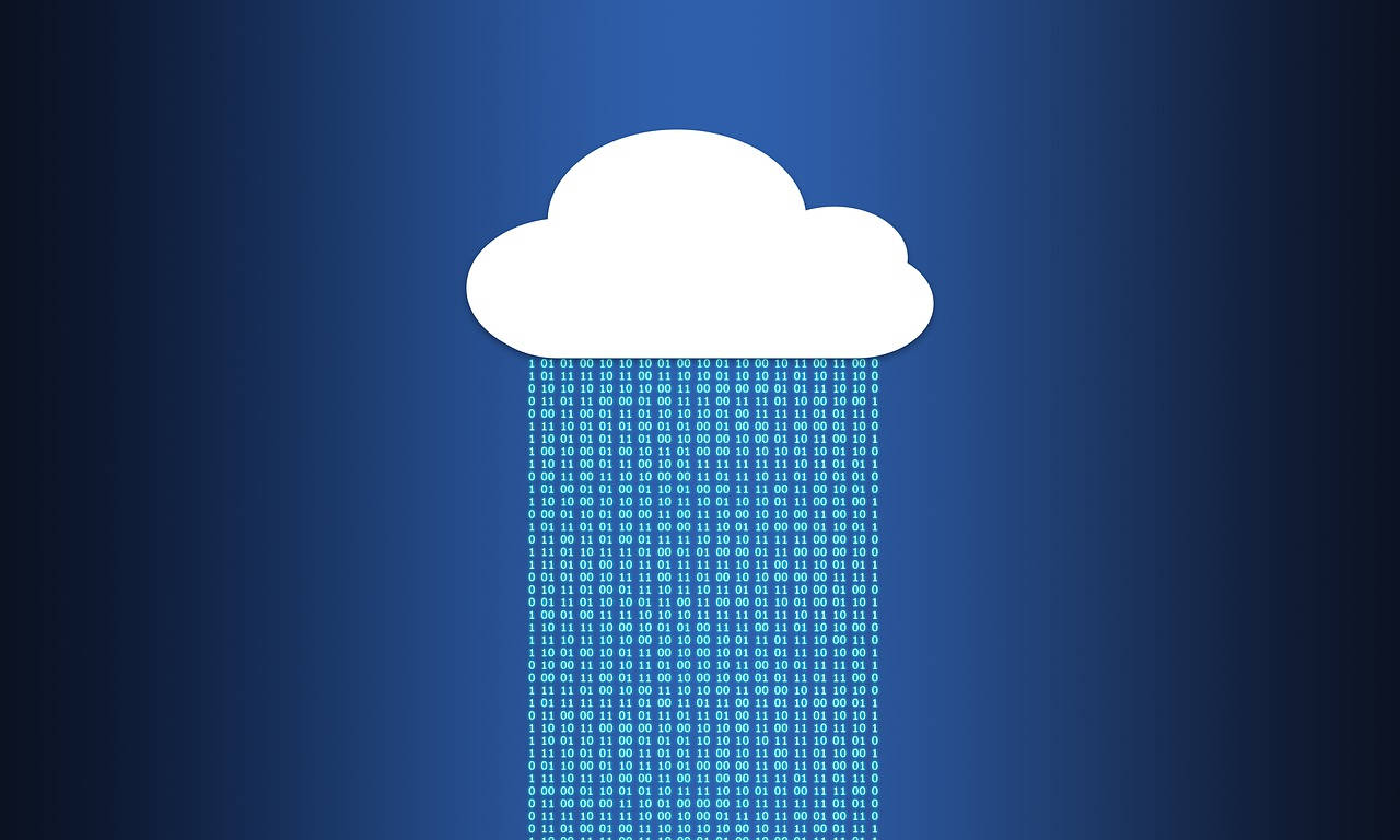 Cloud Storage Icon With Hash Codes Wallpaper