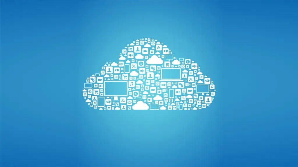 Cloud Storage Symbol With Digital Icons Doodle Art Wallpaper