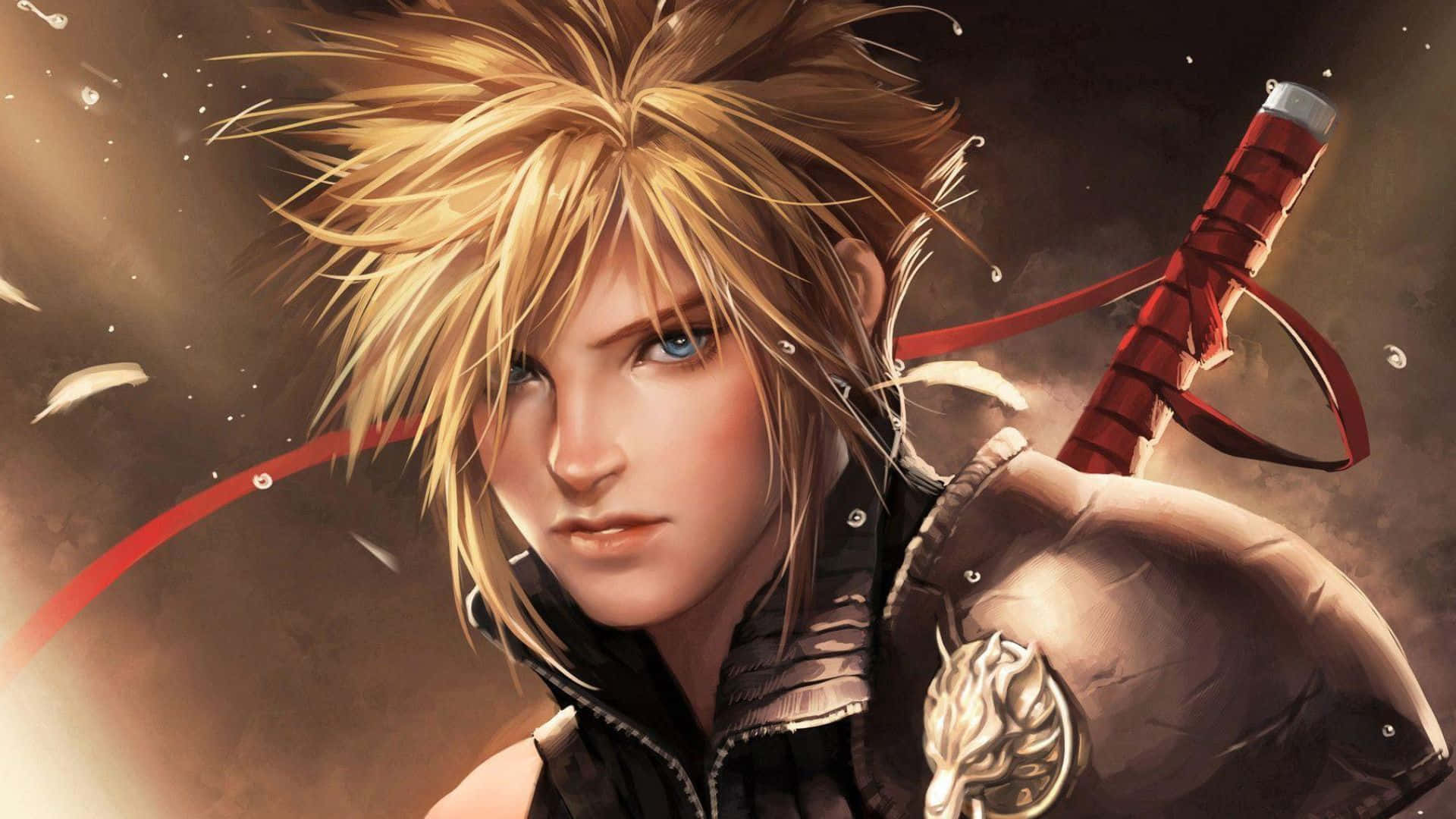 "cloud Strife With His Iconic Buster Sword From Final Fantasy Vii" Wallpaper