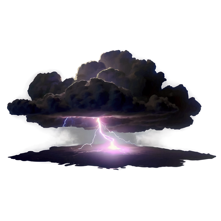 Cloud With Lightning Png 68 PNG