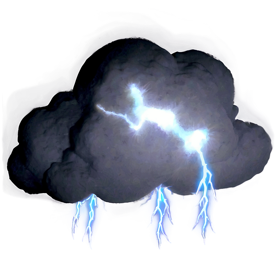 Cloud With Lightning Png 94 PNG