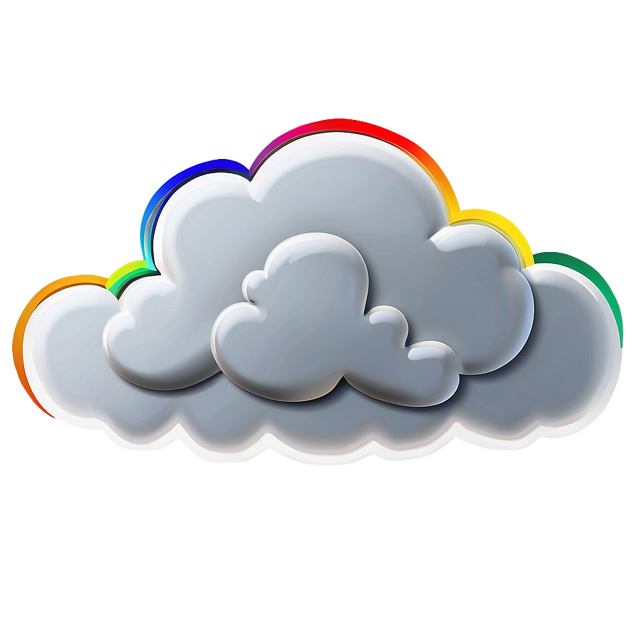 Cloud With Rainbow Png 55 PNG