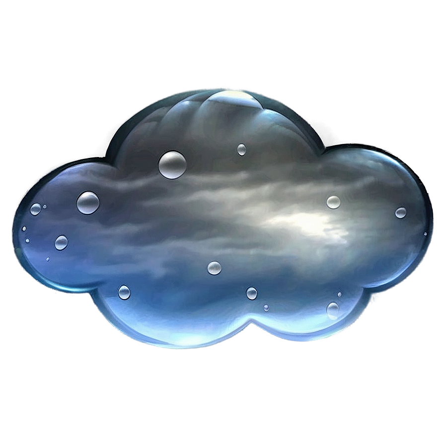 Cloud With Raindrops Png 22 PNG