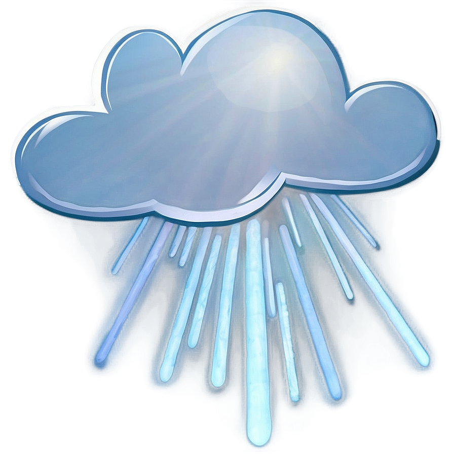 Cloud With Sun Rays Png 7 PNG