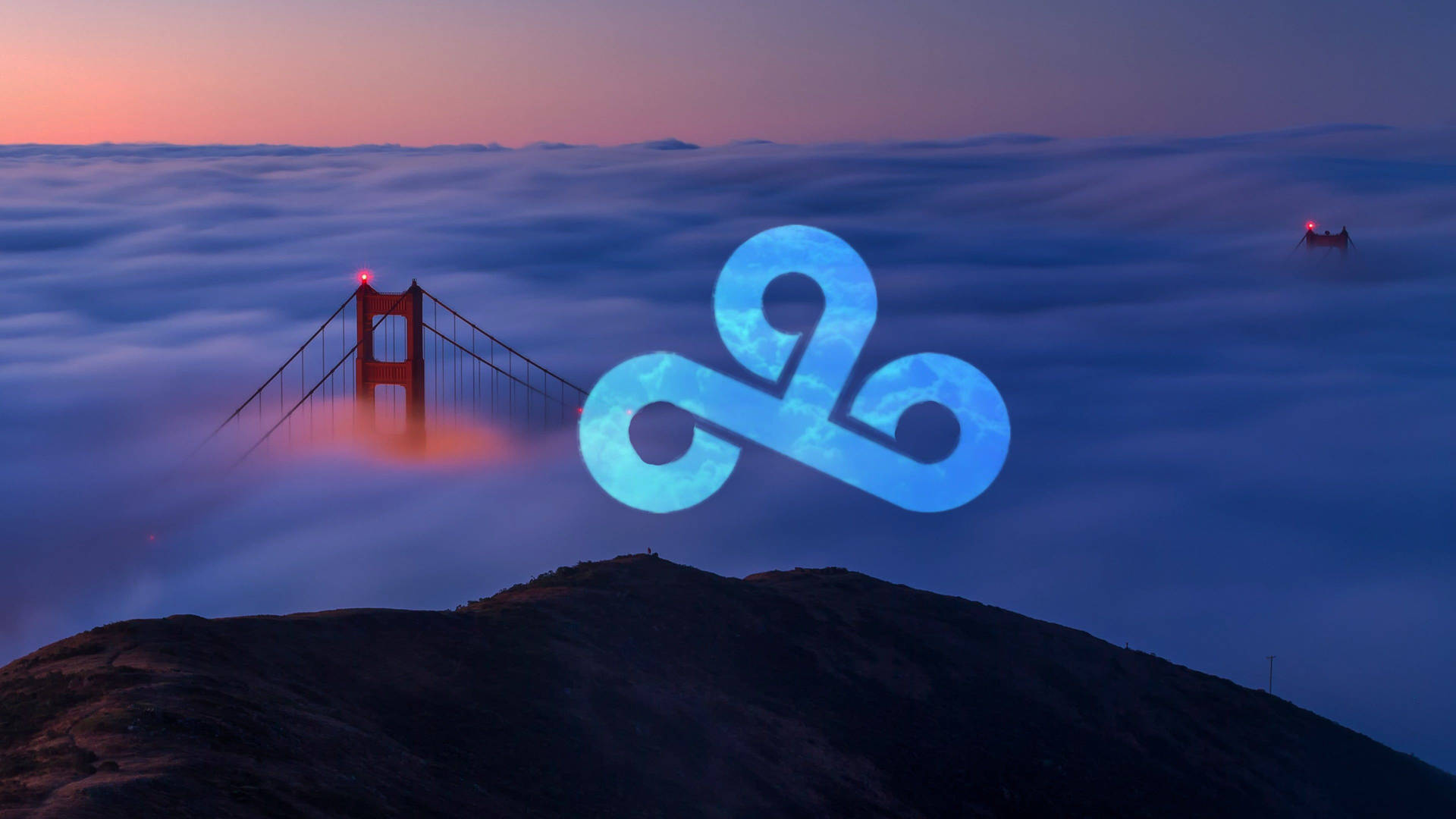 Cloud9 Golden Gate Bridge Cloud Logo Wallpaper