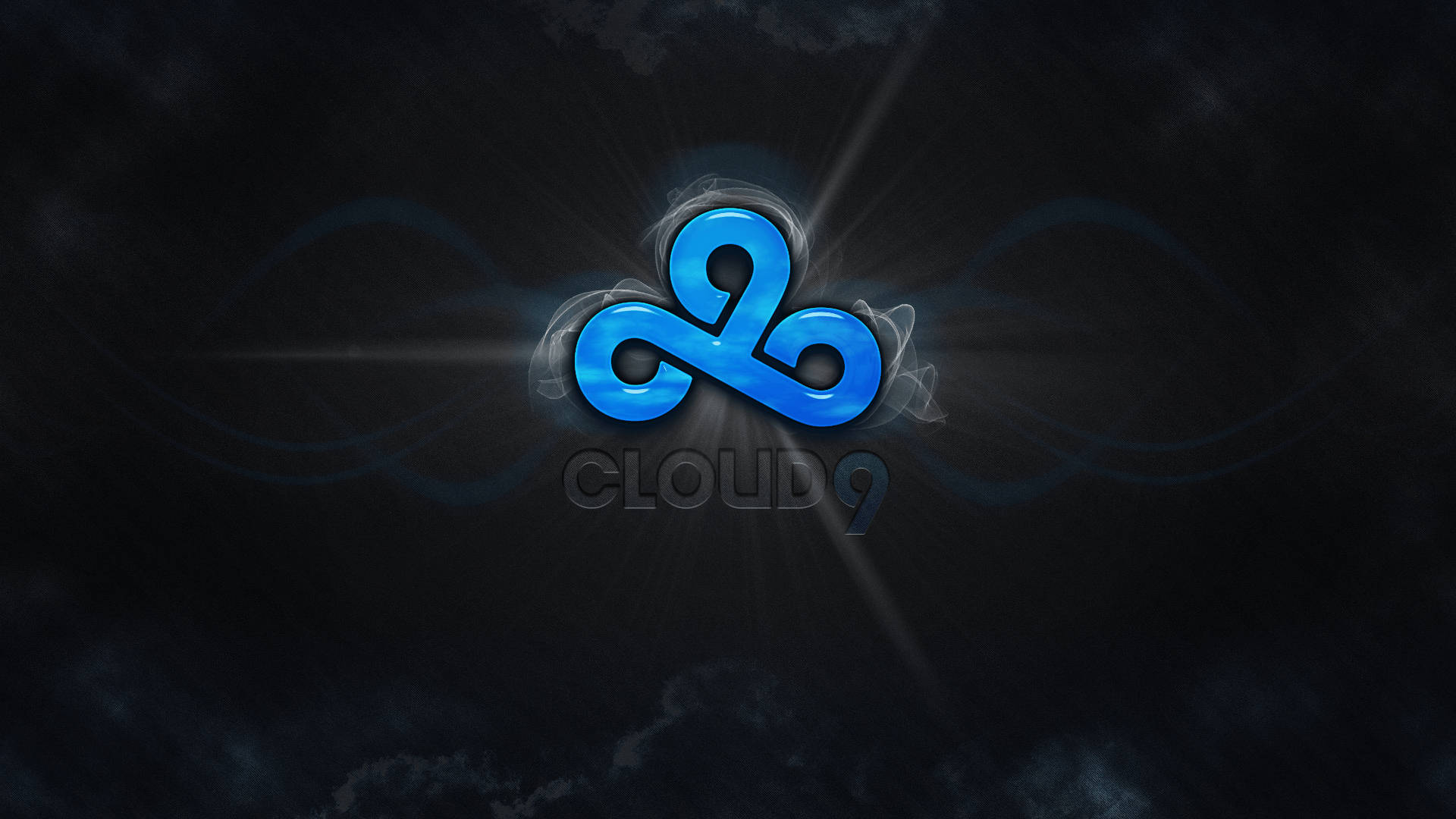 Cloud9 Logo White Aura Effect Wallpaper