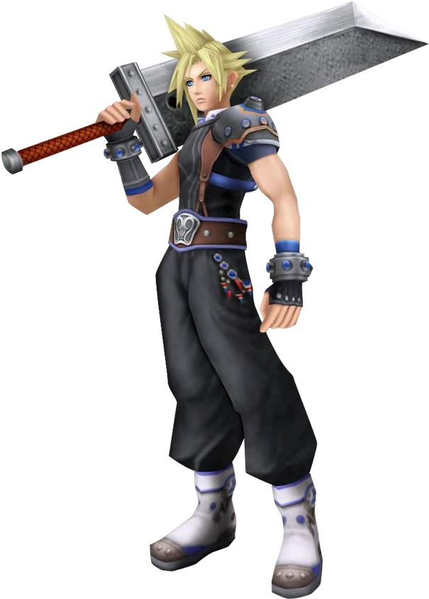 Cloud_ Strife_with_ Buster_ Sword PNG