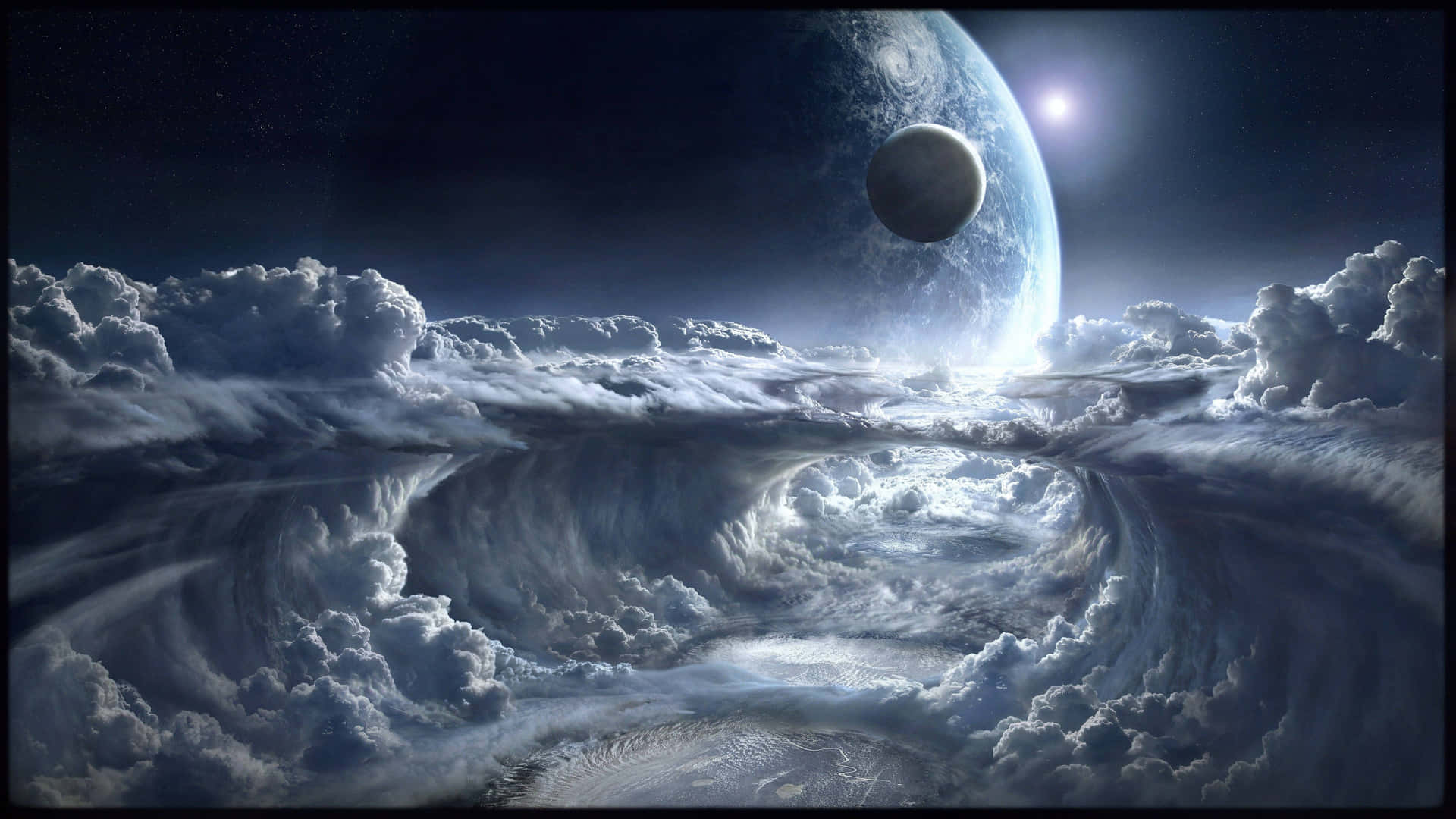 Unhermoso Amanecer Suave Asomándose A Través De Un Cielo De Nubes. Fondo de pantalla