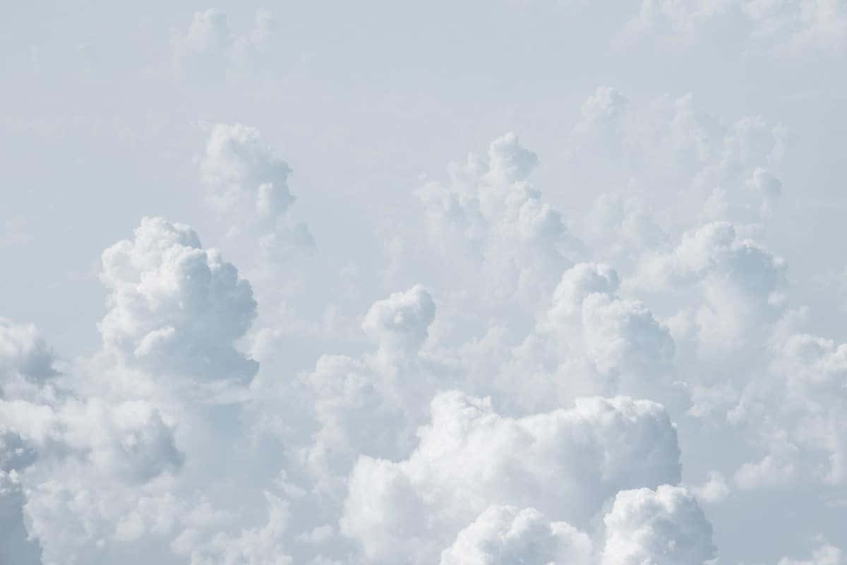 Fluffy White Gray Clouds Background