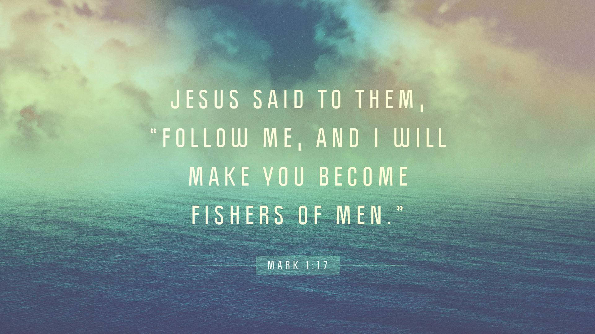 Jesus Walks on Water: A Bible Verse Inspirational Scene Wallpaper