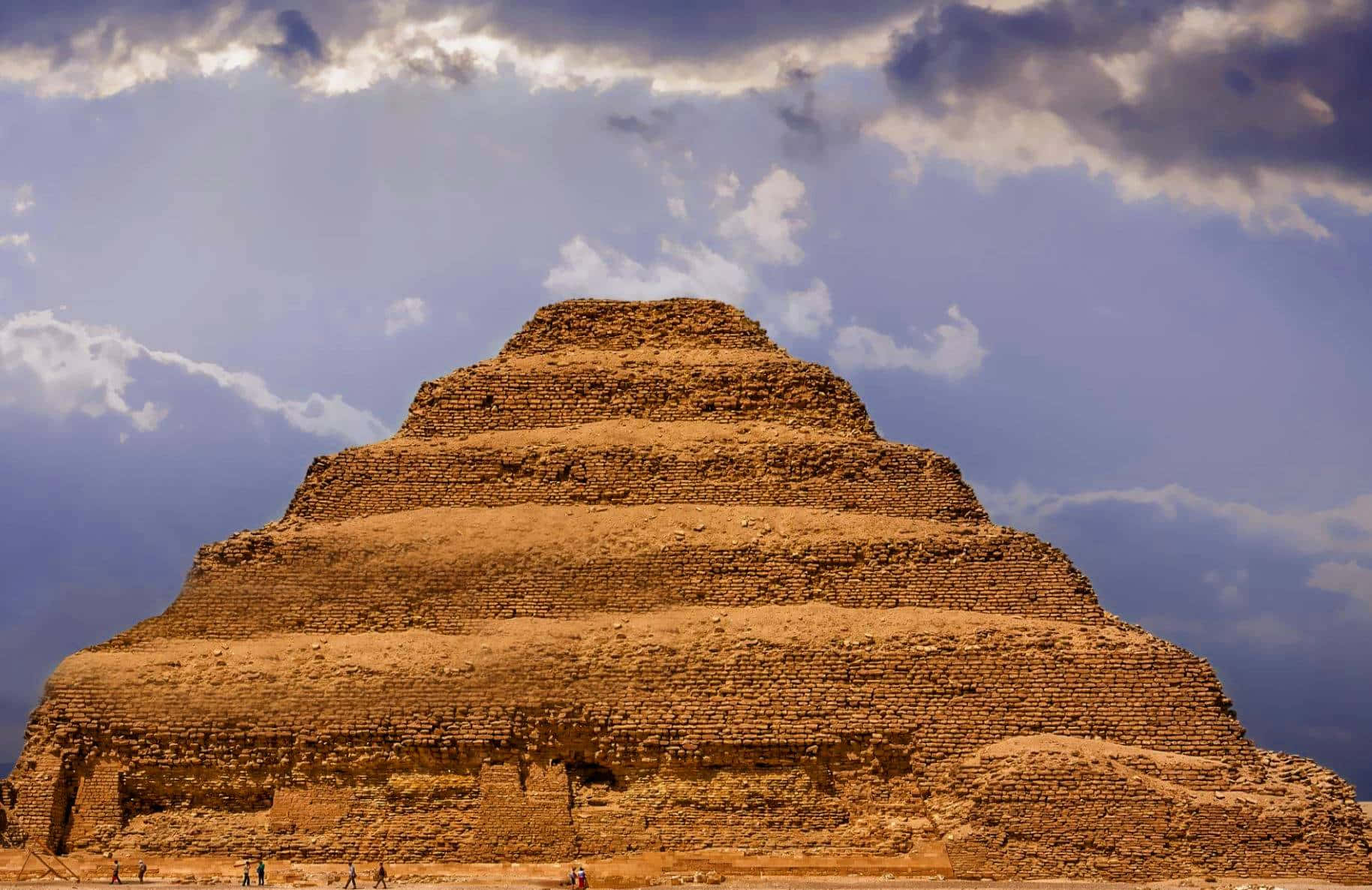 Clouds Over Saqqara Pyramid Wallpaper