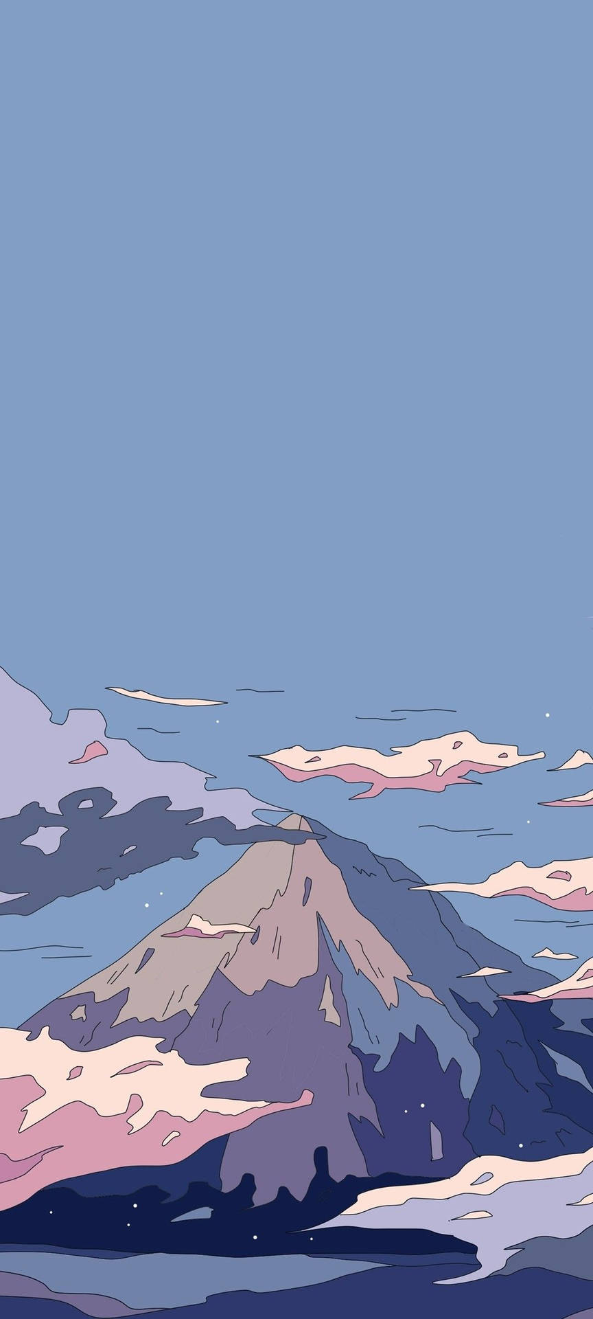 Mountain Clouds Phone Wallpaper