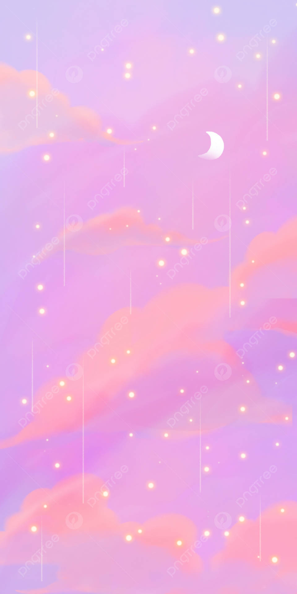 Clouds And Stars In The Sky Wallpaper
