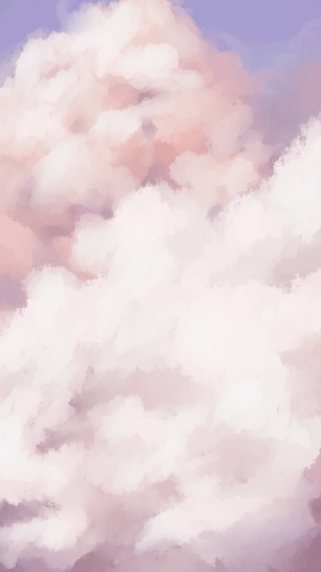 Pink Clouds Phone Painting Wallpaper