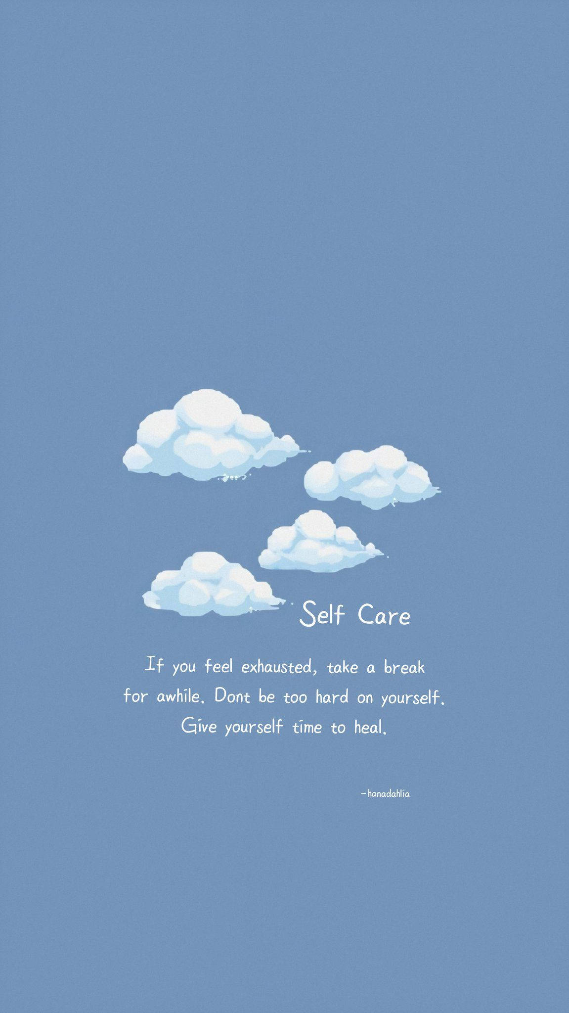 Clouds Self Care Quotes Pinterest Aesthetic Wallpaper