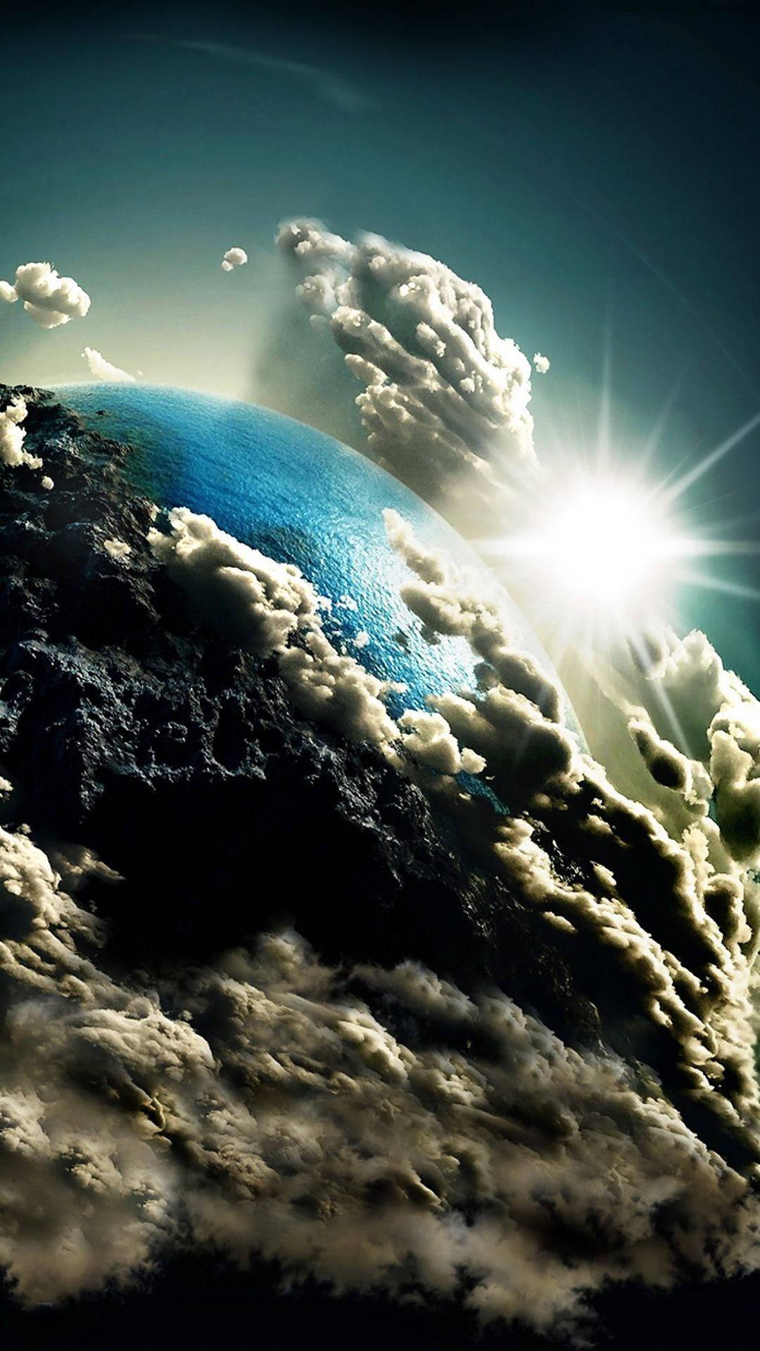 Clouds Surrounding Earth Iphone 6 Wallpaper