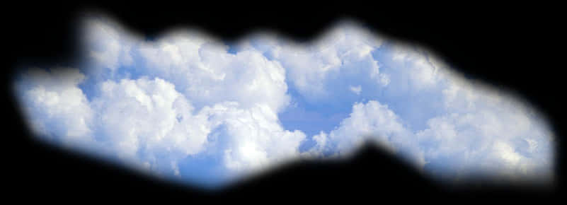 Clouds Viewed Through Irregular Opening PNG