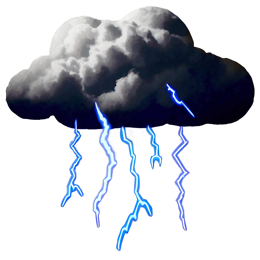 Clouds With Lightning Png Mqu PNG
