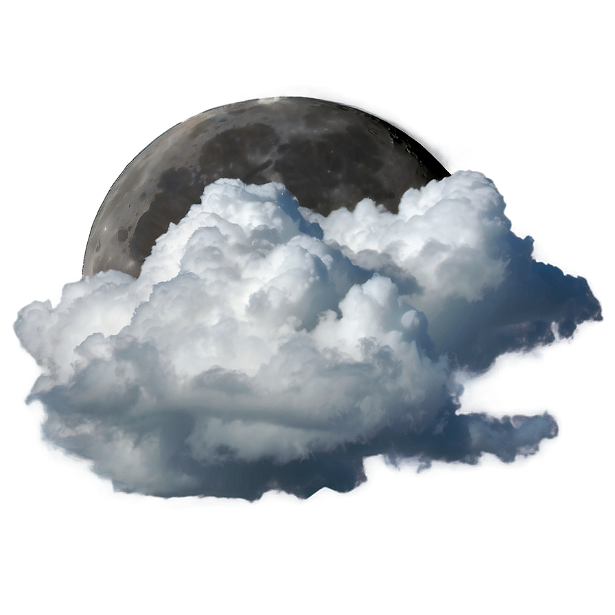 Clouds With Moon Png Ftq PNG