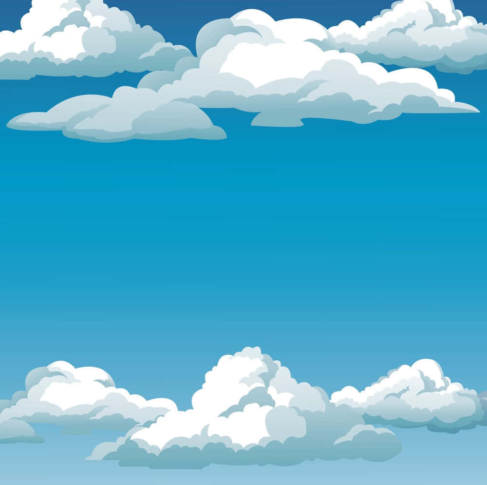 Brightly lit clouds amidst a blue sky