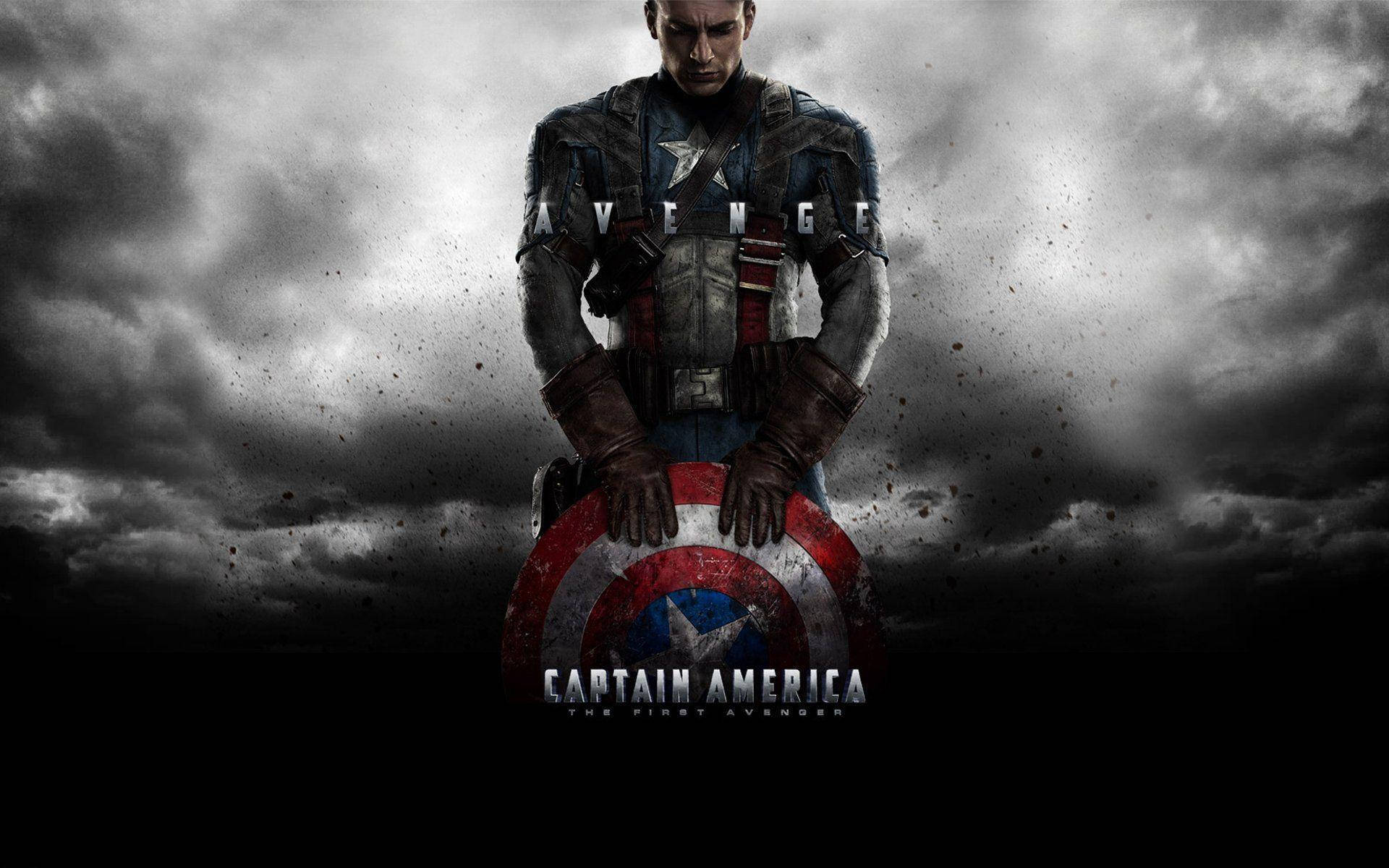 Overskyet Captain America Shield Wallpaper
