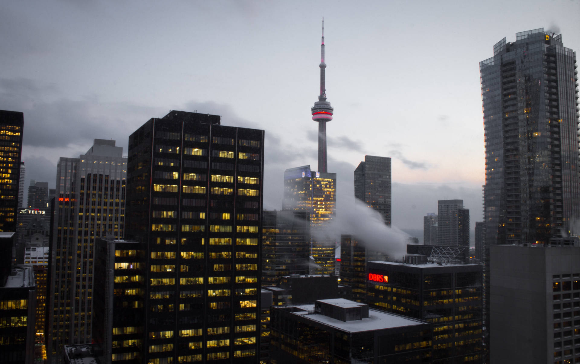 Cloudy CN Tower View Wallpaper
