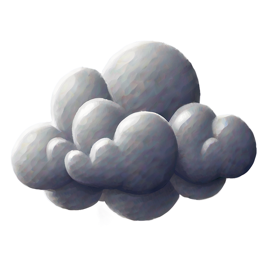 Abstract cloud made of rounded shapes with glowing edges on gray background