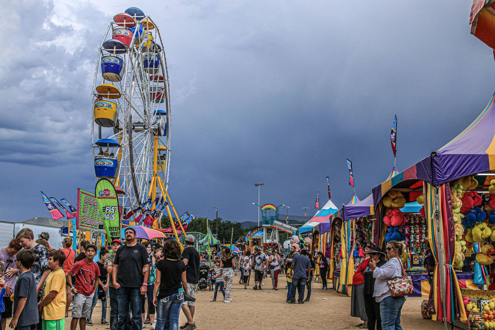 Cloudy Day At The Fair Wallpaper