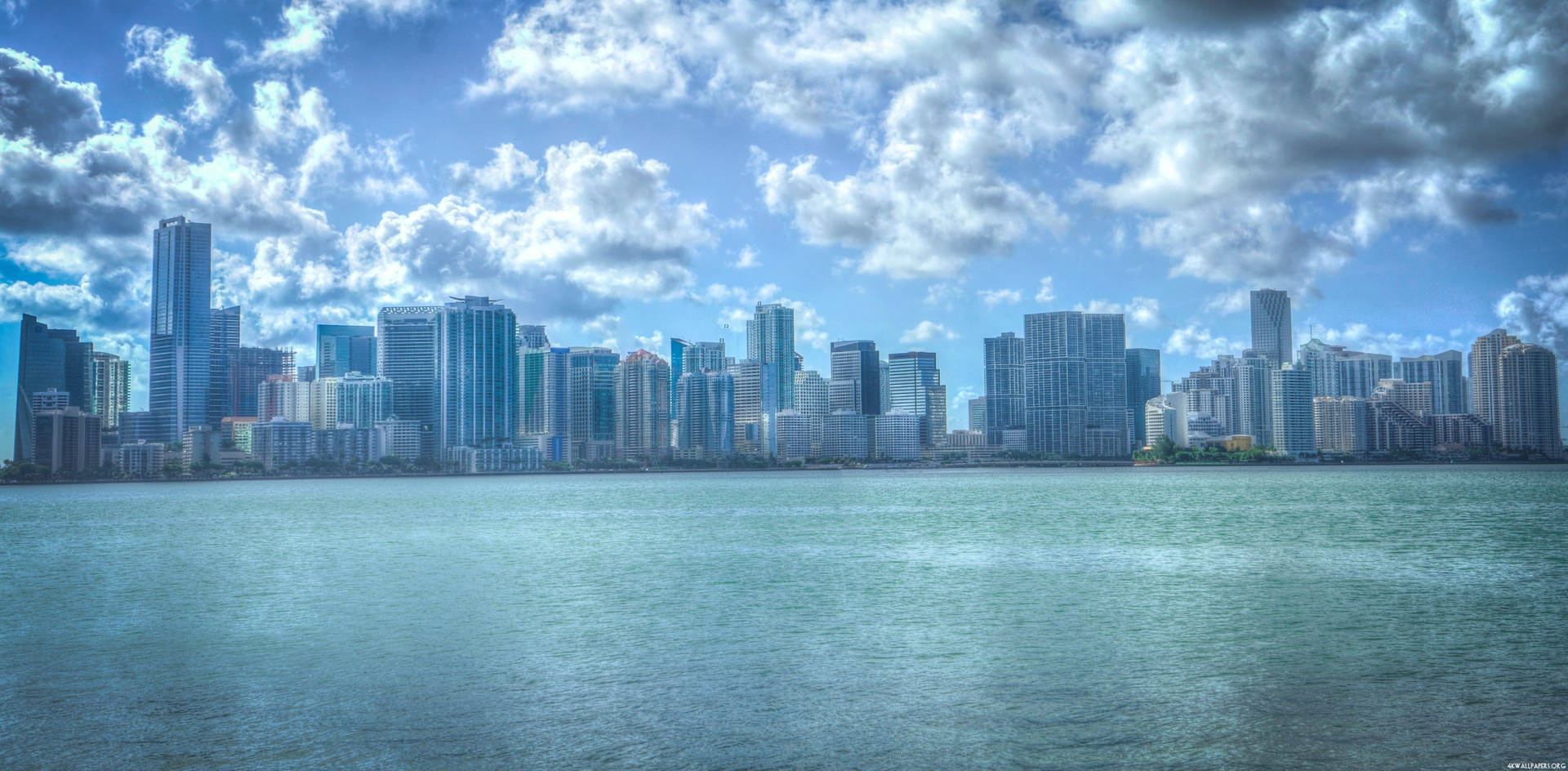 Cloudy Miami Cityscape