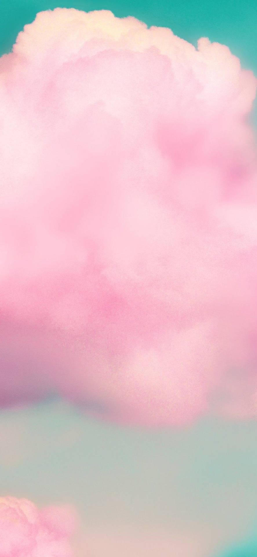 Cloudy Pink 3D iPhone Wallpaper