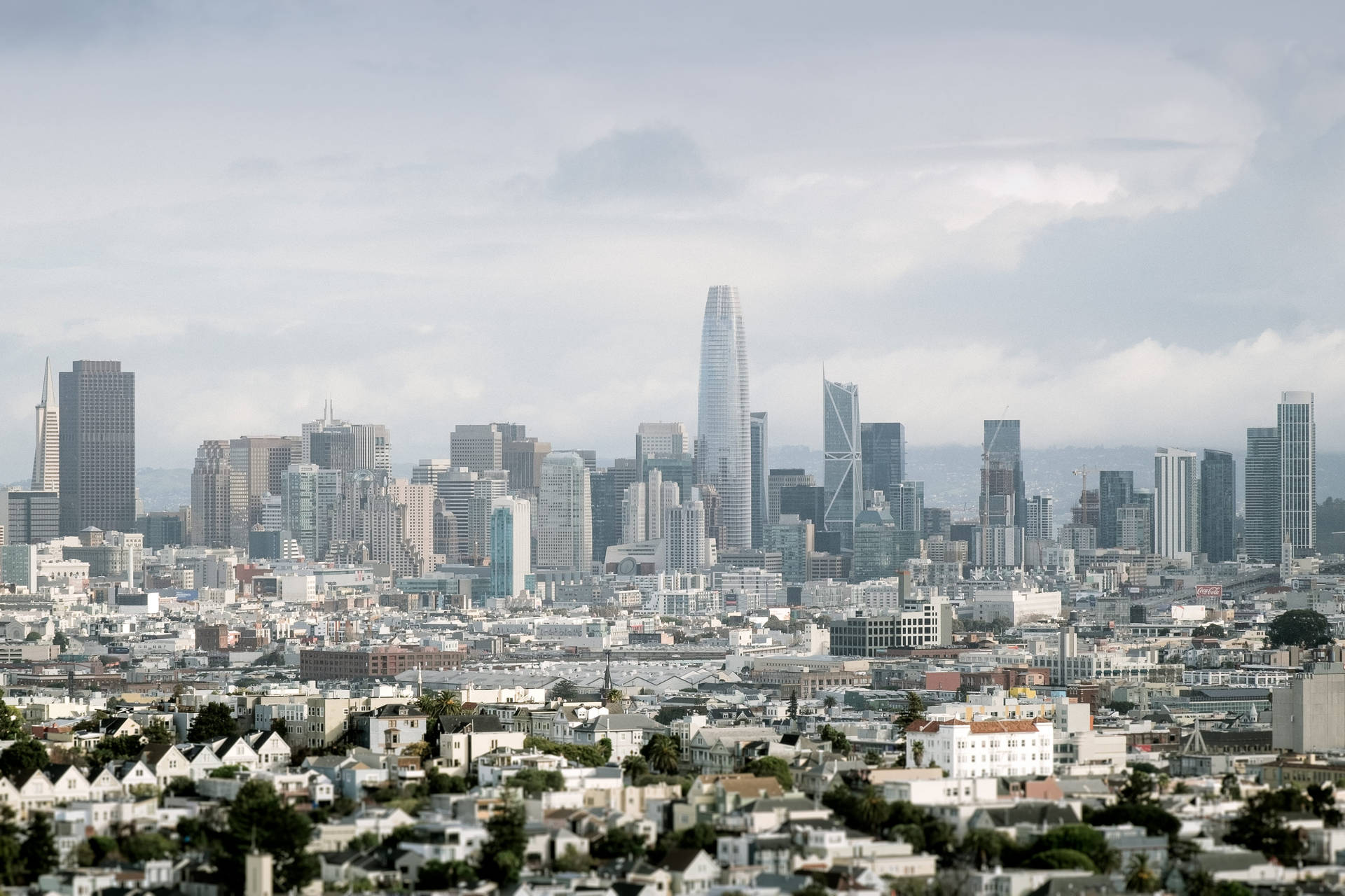 Cloudy San Francisco Skyline Wallpaper