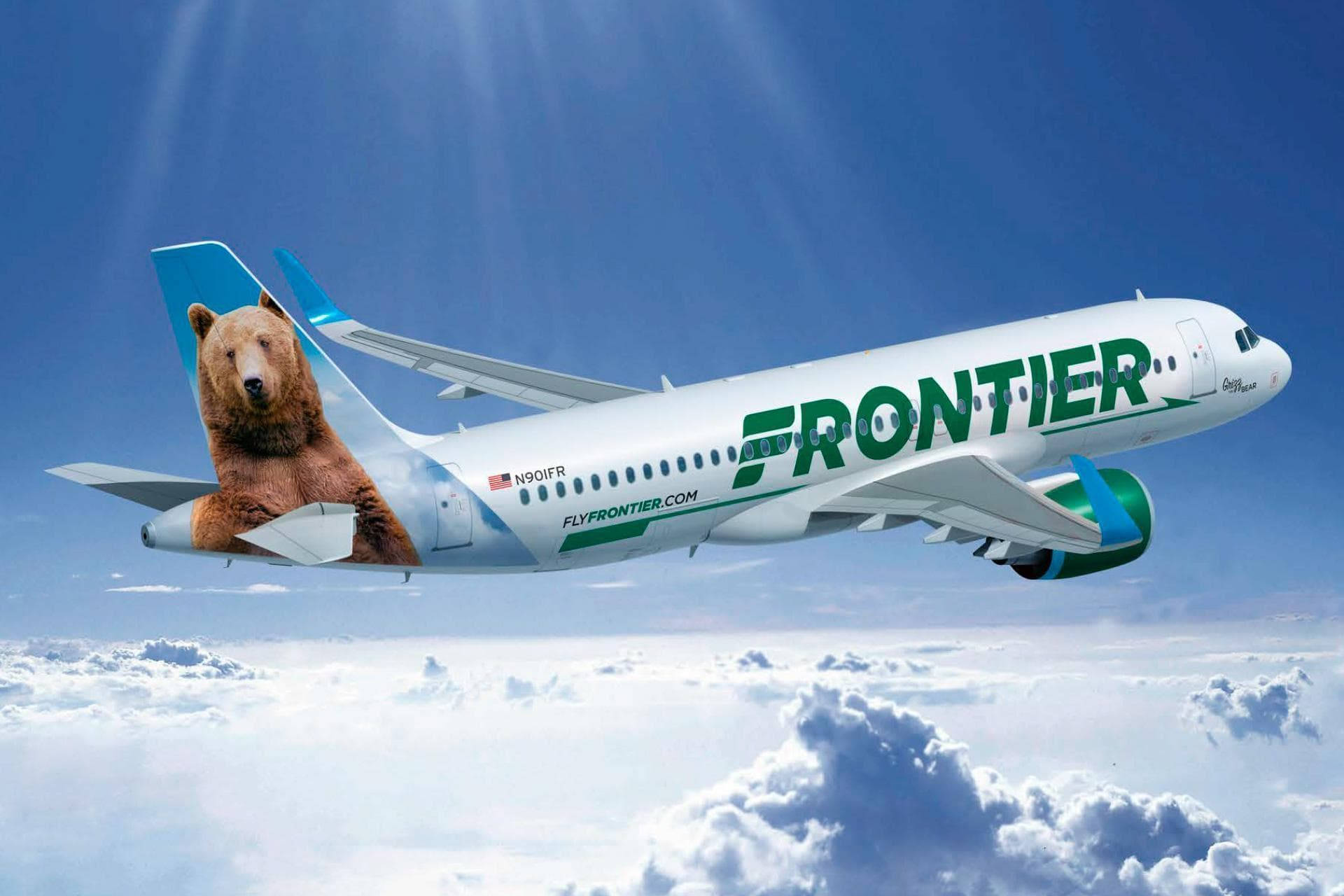 Cloudy Sky Frontier Airlines Wallpaper