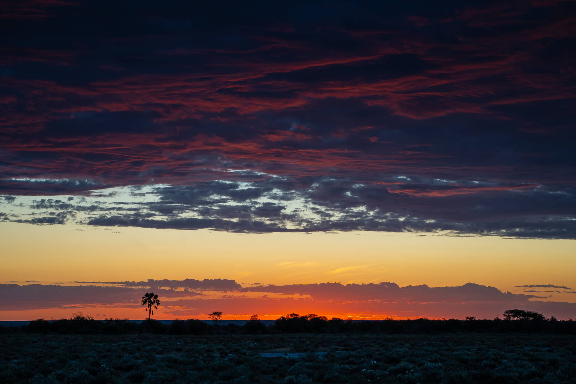 Cloudy Sunset In Namibia