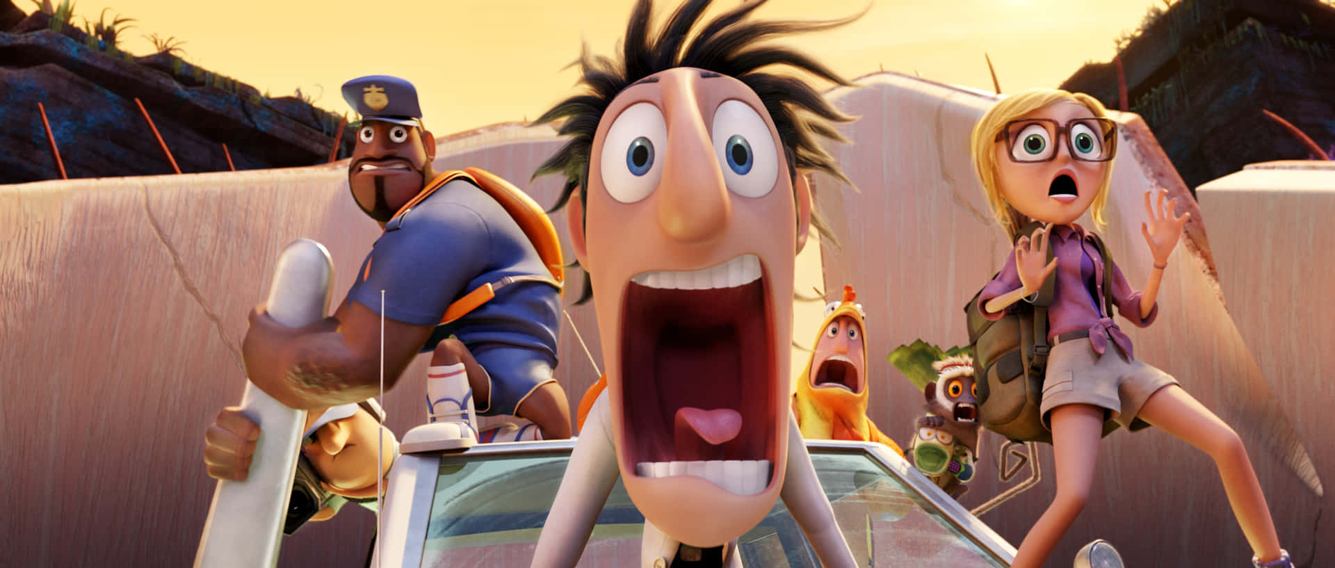 Cloudy With A Chance Of Meatballs 2 Characters Mouth Open Wallpaper