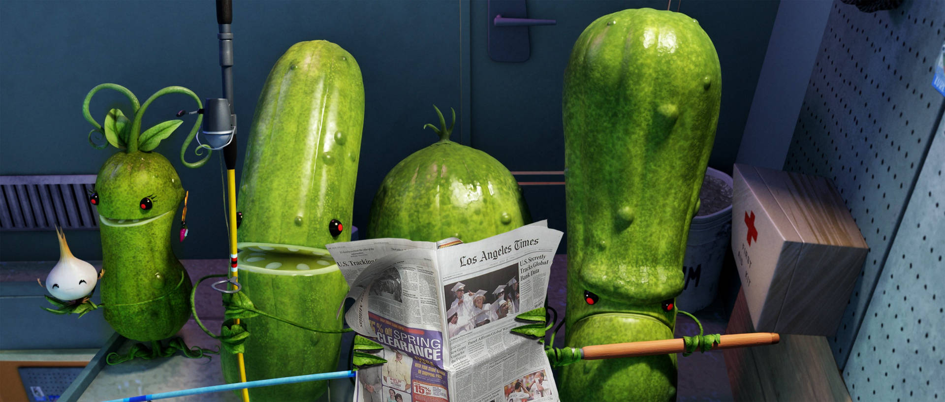Cloudy With A Chance Of Meatballs 2 Pickles Reading Wallpaper