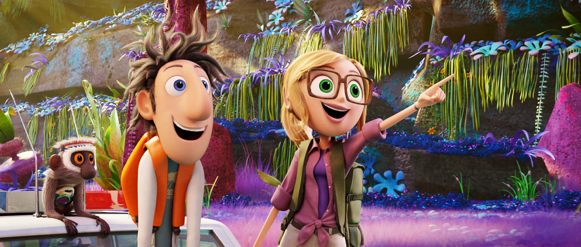 Cloudy With A Chance Of Meatballs 2 Sam And Flint Smiling Picture