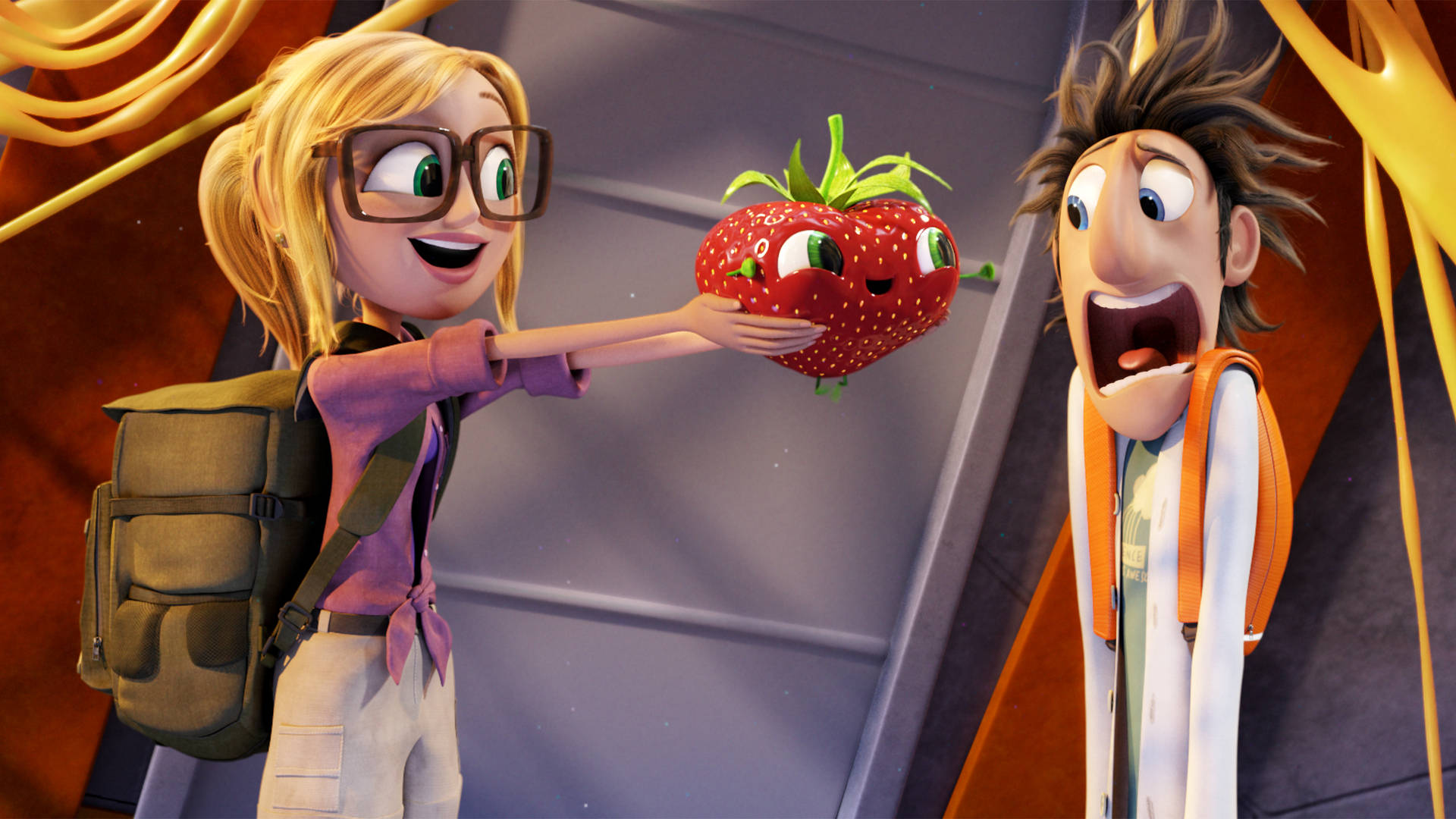 Cloudy With A Chance Of Meatballs 2 Scared Flint Wallpaper