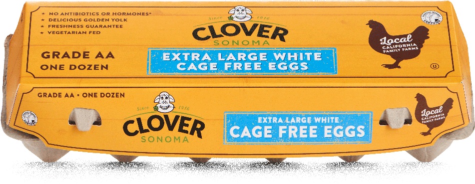 Clover Sonoma Cage Free Eggs Carton PNG