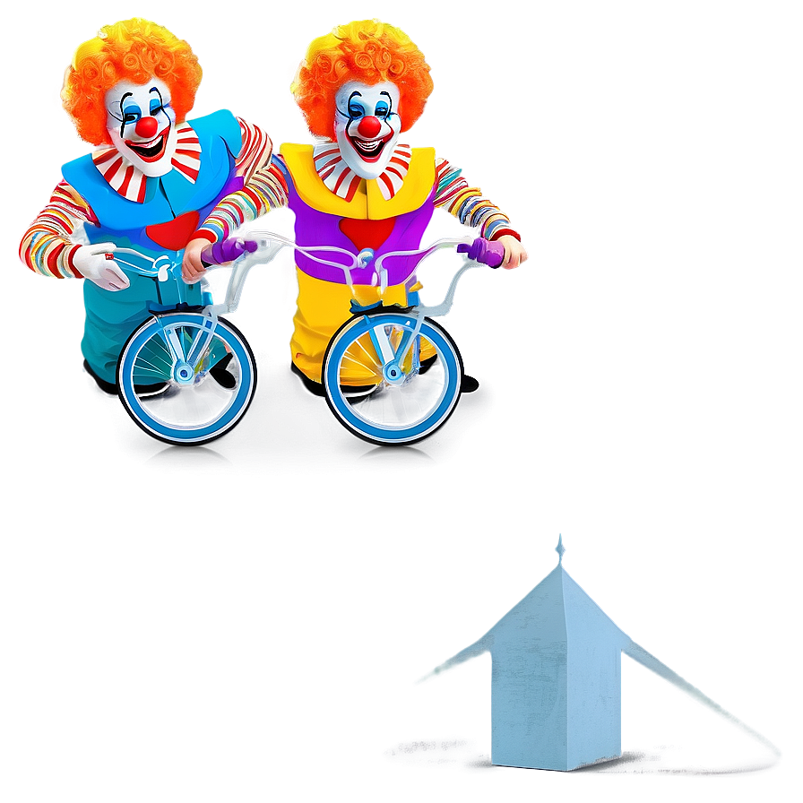 Clown Bicycle Stunt Png 05232024 PNG