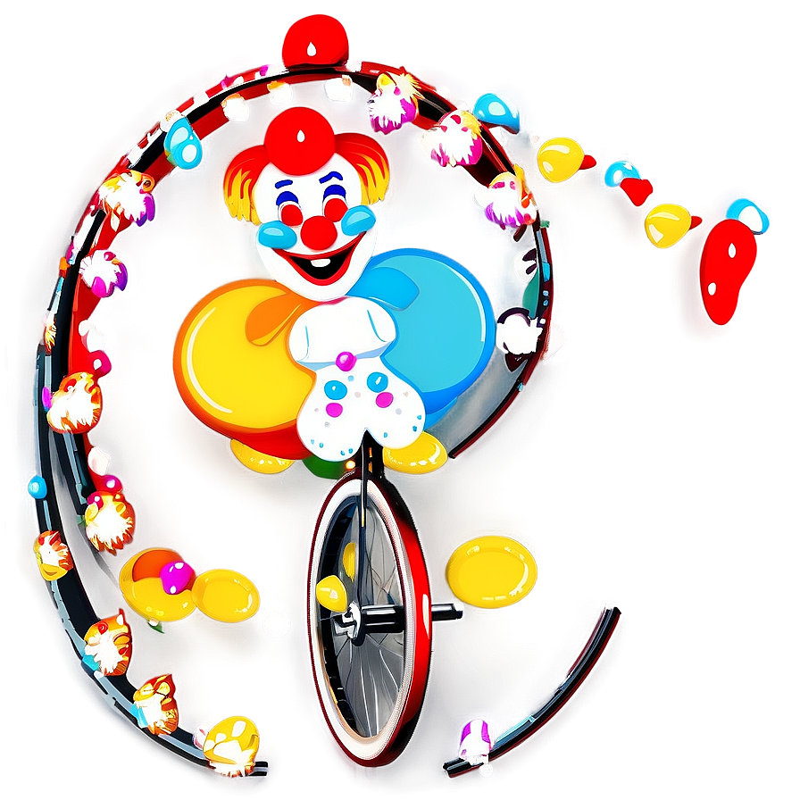 Clown Emoji On Unicycle Png 19 PNG