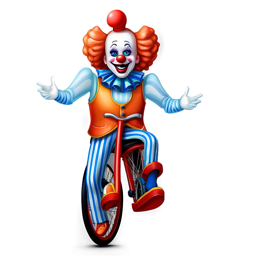 Download Clown Emoji On Unicycle Png 90 | Wallpapers.com