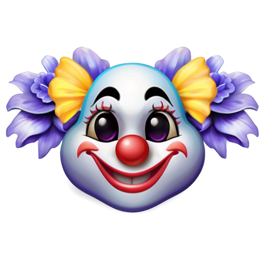 Download Clown Emoji With Flowers Png Rgo45 | Wallpapers.com