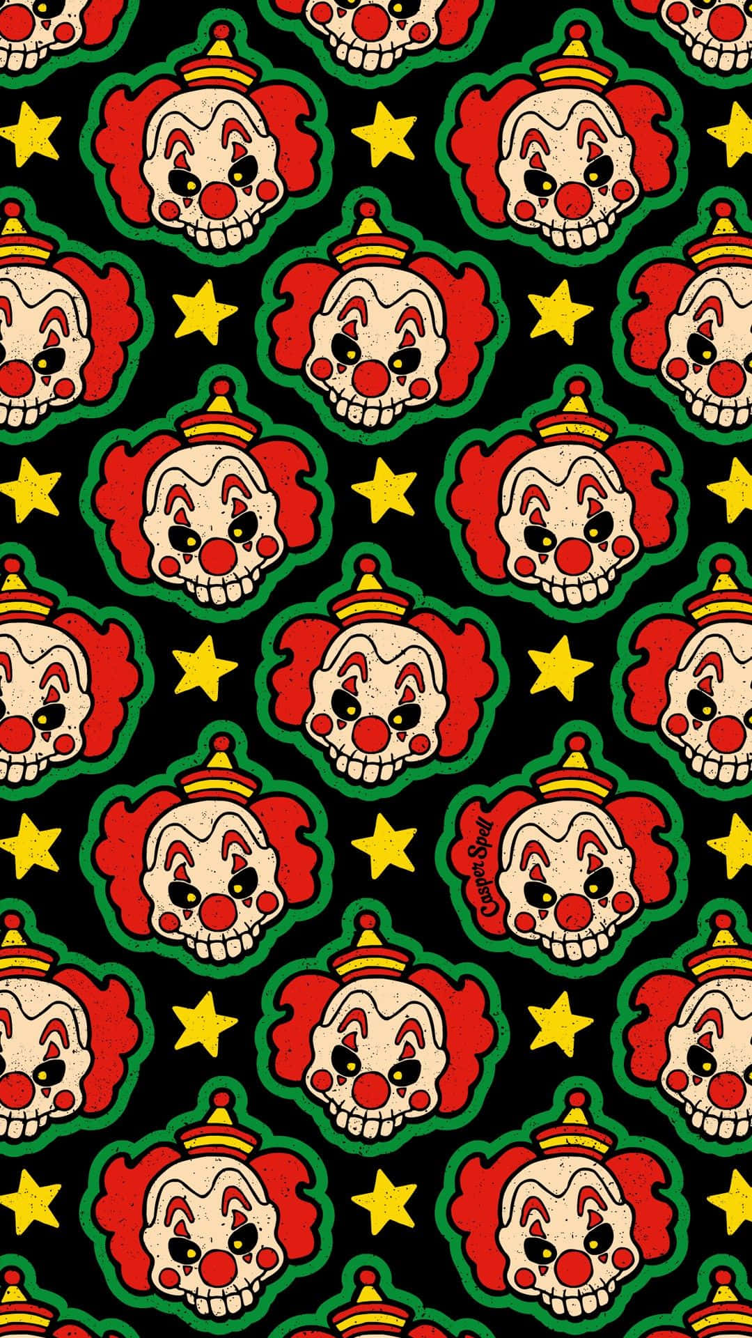 Clown Faces Pattern Wallpaper Wallpaper