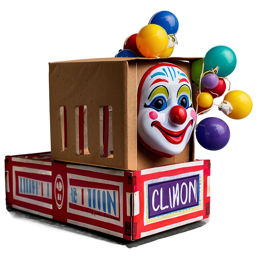 Clown In A Box Toy Png Jlp20 PNG